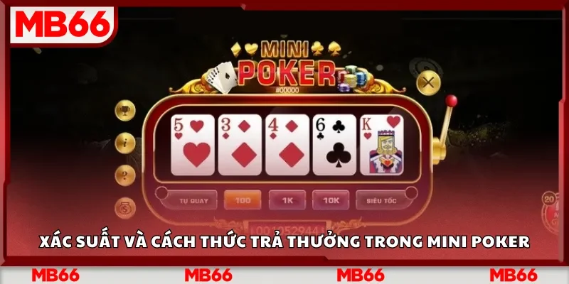 Xác suất và cách thức trả thưởng trong Mini Poker